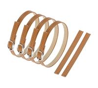 sourcing map 2 Pair Replacement Ankle Strap for Heels Detachable Shoe Straps PU Leather Shoe Bands, Matte Light Brown