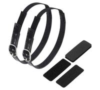 sourcing map 2 Pair Replacement Ankle Strap for Heels Detachable Shoe Straps PU Leather Shoe Bands, Piano Black