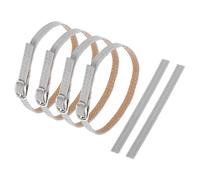 sourcing map 2 Pair Replacement Ankle Strap for Heels Detachable Shoe Straps PU Leather Shoe Bands, Suede Light Gray