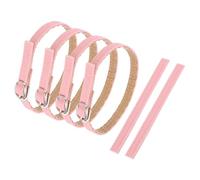 sourcing map 2 Pair Replacement Ankle Strap for Heels Detachable Shoe Straps PU Leather Shoe Bands, Suede Pink