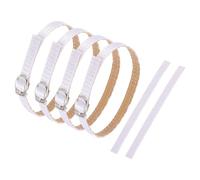 sourcing map 2 Pair Replacement Ankle Strap for Heels Detachable Shoe Straps PU Leather Shoe Bands, Silk White