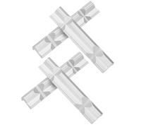 sourcing map 2 Pairs 6" Aluminum Vise Jaws with Magnetic V-Type Soft Rubber Pads Covers Durable Multi-Purpose Vises Protector Kit for Holding Wood Plastic Tube Plumbing Silver