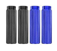 sourcing map 2 Pairs Bike Pegs Aluminum Alloy Rear Stunt Pegs Anti-Skid Back Seat Stands Fit 3/8" Axles for Mountain Bike, Black & Blue