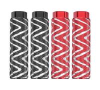 sourcing map 2 Pairs Bike Pegs Aluminum Alloy Rear Stunt Pegs Anti-Skid Foot Pedals Fit 3/8" Axles for Mountain Bike BMX, Black & Red