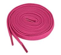 sourcing map 2 Pairs Double Layer Hollow Shoestrings Thick Flat Shoelaces for Unisex Fuchsia 100cm / 39.37"