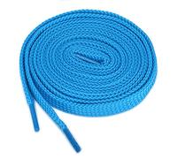 sourcing map 2 Pairs Double Layer Hollow Shoestrings Thick Flat Shoelaces for Unisex Turquoise 140cm / 55.11"