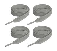 sourcing map 2 Pairs Flat Shoe Laces 10mm x 60cm Polyester Shoestring Flat Elastic Shoelaces for Sneakers Skate Shoes Boots, Gray