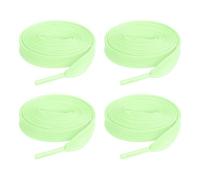 sourcing map 2 Pairs Flat Shoe Laces 10mm x 80cm Polyester Shoestring Flat Elastic Shoelaces for Sneakers Skate Shoes Boots, Light Green