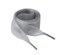 sourcing map 2 Pairs Flat Snow Yarn Shoelaces 2.5cm/4cm Wide Transparent Shoe Laces for Sneakers Gray 100cm/39