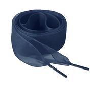 sourcing map 2 Pairs Flat Snow Yarn Shoelaces 2.5cm/4cm Wide Transparent Shoe Laces for Sneakers Navy Blue 60cm/24