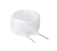 sourcing map 2 Pairs Flat Snow Yarn Shoelaces 2.5cm/4cm Wide Transparent Shoe Laces for Sneakers White 110x4cm/43x1.6"