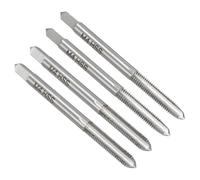 sourcing map 2 Pairs Metric Hand Tap Set, M4 x 0.7 H2 Thread Taper + Bottom Taps, High Speed Steel (HSS) Screw Threading Tapping Tool Kit