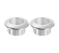 sourcing map 2 Pcs 0.71 inch (18mm) Nylon Desk Grommets, Plastic Cable Hole Cover, Wire Cord Cable Organizer for Computer Desk Cabinet, Silver