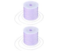 sourcing map 2 Pcs 0.8mm Nylon String for Bracelets, 44 Yards Satin Nylon Beading Thread Chinese Knotting Cord for Jewelry Making DIY Craft Beading Friendship Necklace Bracelet(Light Purple)