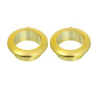 sourcing map 2 Pcs 0.98 inch (25mm) Nylon Desk Grommets, Plastic Cable Hole Cover, Wire Cord Cable Organizer for Computer Desk Cabinet, Gold