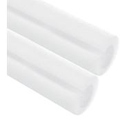 sourcing map 2 Pcs 1.18 Inch 3.3 Feet Pipe Insulation Foam Tube, Hollow Tube Covers for Outdoor Winter Freeze Protection Hot Cold Water Pipe, White OD 1.97"