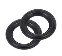 sourcing map 2 Pcs 1.25 Inch Rubber Speaker Edge Surround Rings 24x44mm(IDxOD) Perforated Subwoofer Rings Replacement Parts for Speaker Repair or DIY,Black