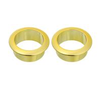 sourcing map 2 Pcs 1.38 inch (35mm) Nylon Desk Grommets, Plastic Cable Hole Cover, Wire Cord Cable Organizer for Computer Desk Cabinet, Gold