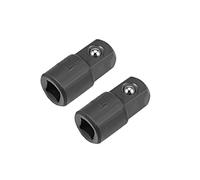 sourcing map 2 Pcs 1/4 Inch Drive (F) x 3/8 Inch (M) Socket Adapter, Female to Male, Cr-V (Black)