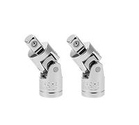 sourcing map 2 Pcs 1/4 Inch Drive Spring Loaded Universal Joint Socket, Cr-V