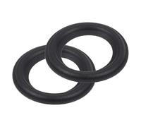 sourcing map 2 Pcs 1.5 Inch Rubber Speaker Edge Surround Rings 29x47mm(IDxOD) Perforated Subwoofer Rings Replacement Parts for Speaker Repair or DIY,Black
