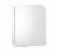 sourcing map 2 Pcs 1/8" Hot Rolled Steel Sheets, 8" x 4" Steel Plate Base Metal Sheet for Structural Support Construction Boards Industrial Use Machinery Manufacturing, Silver