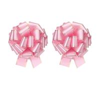 sourcing map 2 Pcs 10 Inch Giant Large Pull Bow Big Metallic Car Bows Ribbon with Gold Edge for Wedding Presents Gift Wrapping Christmas, Pink