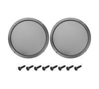sourcing map 2 Pcs 10inch Black Speaker Grill Mesh Metal Woofer Guard Protector Dust Cover Iron Gray Decorative Circle ABS Frame with Screws for Home Audio Car Speaker Replacement