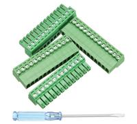 sourcing map 2 Pcs 13 Pin 3.81mm Pitch PCB Mount Screw Terminal Block Connector Plug Socket Panel Mount Pluggable Type Connector 300V 8A for 28-16AWG Cable for Electronic Device Chip