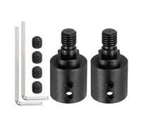 sourcing map 2 Pcs 14mm to M10 Motor Arbor Shaft in 1045 Steel, with Set Screws and Wrench for DIY Mini Saw Chuck Blades and Grinding Wheels Mandrel Motors Connector Rod