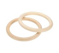 sourcing map 2 Pcs 150mm/5.9" Unfinished Natural Wooden Rings, 0.55" Thick Smooth Solid Wood Ring Circles Without Paint for Crafts Jewelry Making DIY Macrame Pendant Connectors (Wood Color)