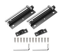 sourcing map 2 Pcs 155mm/6.1" Spring Door Closer, Stainless Steel Automatic Door Closers with Adjustable Closing Speed for Home Self-Closing 5kg Door, Black