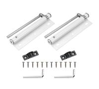 sourcing map 2 Pcs 155mm/6.1" Spring Door Closer, Stainless Steel Automatic Door Closers with Adjustable Closing Speed for Home Self-Closing 5kg Door, White