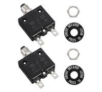 sourcing map 2 Pcs 16Amp Push Button Circuit Breaker,125/250V AC 50V DC Manual Reset Thermal Overload Protector Thermal Circuit Breaker for Industrial Auto Cars