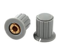 sourcing map 2 Pcs 16x16mm 4mm Shaft Dia Volume Control Potentiometer Knobs Caps
