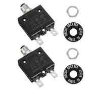 sourcing map 2 Pcs 18Amp Push Button Circuit Breaker,125/250V AC 50V DC Manual Reset Thermal Overload Protector Thermal Circuit Breaker for Industrial Auto Cars