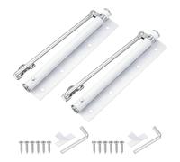 sourcing map 2 Pcs 195mm/7.68" Spring Door Closer, Stainless Steel Automatic Door Closers with Adjustable Closing Speed for Home Self-Closing 5kg Door, White