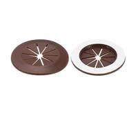 sourcing map 2 Pcs 2.17 Inch Flexible Cable Grommets, Self-Adhesive Desk Hole Cover, Wire Organizer Cords Management for Office Desks Table, Deep Brown