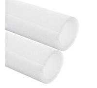 sourcing map 2 Pcs 2.36 Inch 3.3 Feet Pipe Insulation Foam Tube, Hollow Tube Covers for Outdoor Winter Freeze Protection Hot Cold Water Pipe, White OD 3.15"