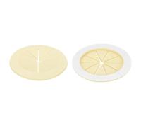 sourcing map 2 Pcs 2.76 Inch Flexible Cable Grommets, Self-Adhesive Desk Hole Cover, Wire Organizer Cords Management for Office Desks Table, Yellow