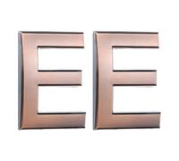 sourcing map 2 Pcs 2.76 Inch House Letters, Self-adhesive Mailbox Door Letter Stickers, Electroplated Finish Outdoor Address Signs for Office Hotel Apartments, Garden (Letter E, Bronze)