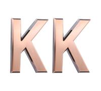 sourcing map 2 Pcs 2.76 Inch House Letters, Self-adhesive Mailbox Door Letter Stickers, Electroplated Finish Outdoor Address Signs for Office Hotel Apartments, Garden (Letter K, Bronze)