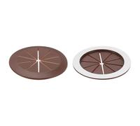sourcing map 2 Pcs 2.95 Inch Flexible Cable Grommets, Self-Adhesive Desk Hole Cover, Wire Organizer Cords Management for Office Desks Table, Deep Brown