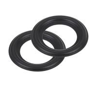 sourcing map 2 Pcs 2 Inch Rubber Speaker Edge Surround Rings 31x52mm(IDxOD) Perforated Subwoofer Rings Replacement Parts for Speaker Repair or DIY,Black