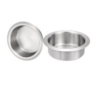 sourcing map 2 Pcs 201 Stainless Steel Drop-in Cup, 1.38" x 4.2" Drink Can Holder Poker Table Cup Holder Insert for Sofa Boat Car Marine, Silver