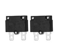 sourcing map 2 Pcs 20Amp Push Button Circuit Breaker,125/250V AC 50V DC Automatic Reset Thermal Overload Protector Thermal Circuit Breaker for Industrial Auto Cars