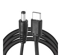 sourcing map 2 Pcs 3.3Ft USB C to DC PD Power Fast Charging Cable, 5.5mm x 2.1mm 27W/9V DC Power Cable, Type C Input 3A Adapter Jack Converter for Router, Camera, TV Box, Desk Lamp(Black)