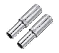 sourcing map 2 Pcs 3/8 Inch Drive 9mm 6-Point Deep Socket, Metric, Steel with Chrome Plated