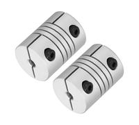 sourcing map 2 Pcs 3 to 3mm Flexible Shaft Coupling 20mm Length 15 Diameter Clamp Shaft Coupler Aluminum Alloy Joint Connector Stepper Motor Coupler for 3D Printer CNC Machine DIY Encoder