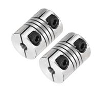 sourcing map 2 Pcs 3 to 4mm Flexible Shaft Coupling 20mm Length 15 Diameter Clamp Shaft Coupler Aluminum Alloy Joint Connector Stepper Motor Coupler for 3D Printer CNC Machine DIY Encoder